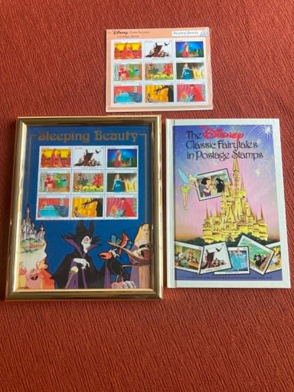 Disney Classic Fairytales Postage Stamps Book Framed Stamp Sheet Sealed